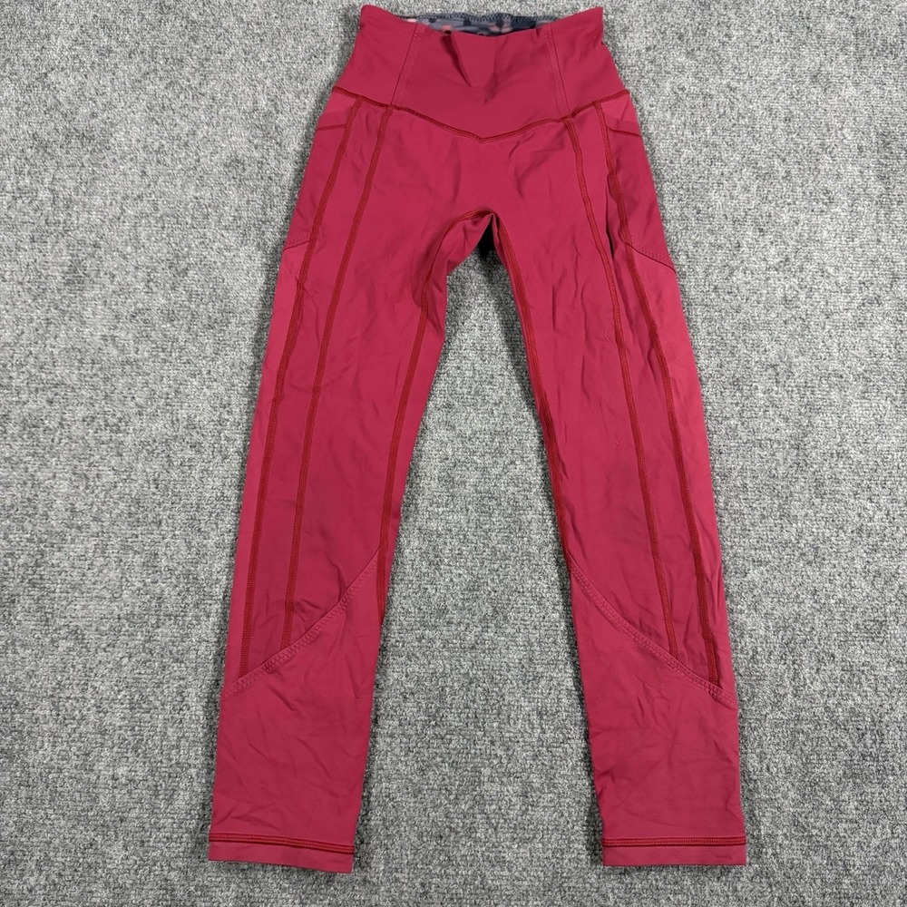 Lululemon Leggings Womens 2 Red‎ Crop 23" Inseam Active